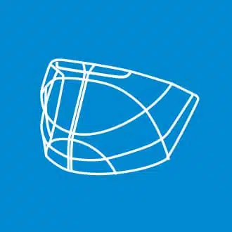 Protecteur facial en fil métallique pour équipement sportif / Wire faceguard for sports equipment